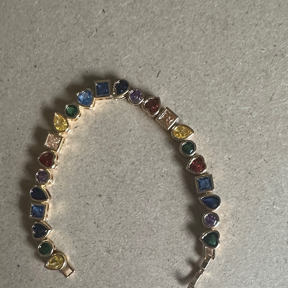 Camila Coelho Gold Bracelet with Multicolor Gem Accents - Picture 2 of 9